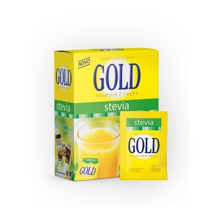 Gold Adoçante Pó Stévia 100% 50 Envelopes