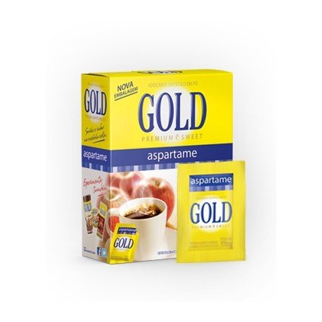 Gold Adoçante Aspartame Premium em Pó 50 Envelopes