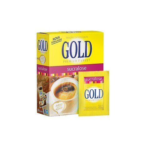 Gold Adoçante Sucralose em Pó 50 Envelopes