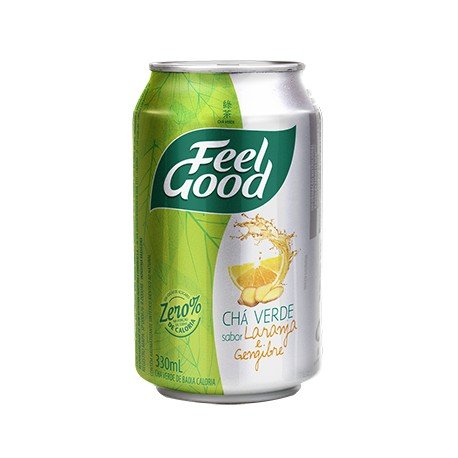 Feel Good Chá Verde com Laranja e Gengibre Lata 330ml